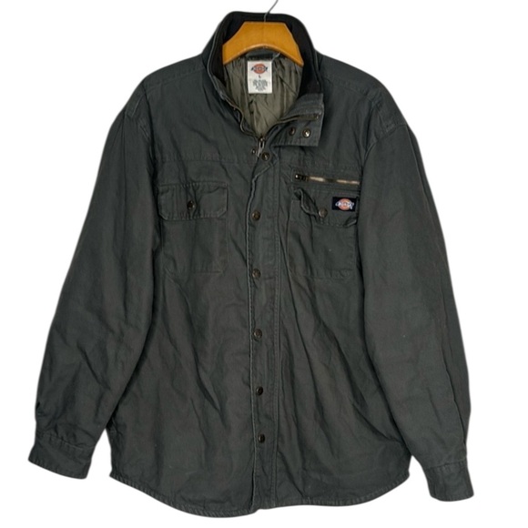 Dickies Active Over Shirt Jacket Gray Size Large Workwear Grunge Retro Skate - Picture 1 of 9
